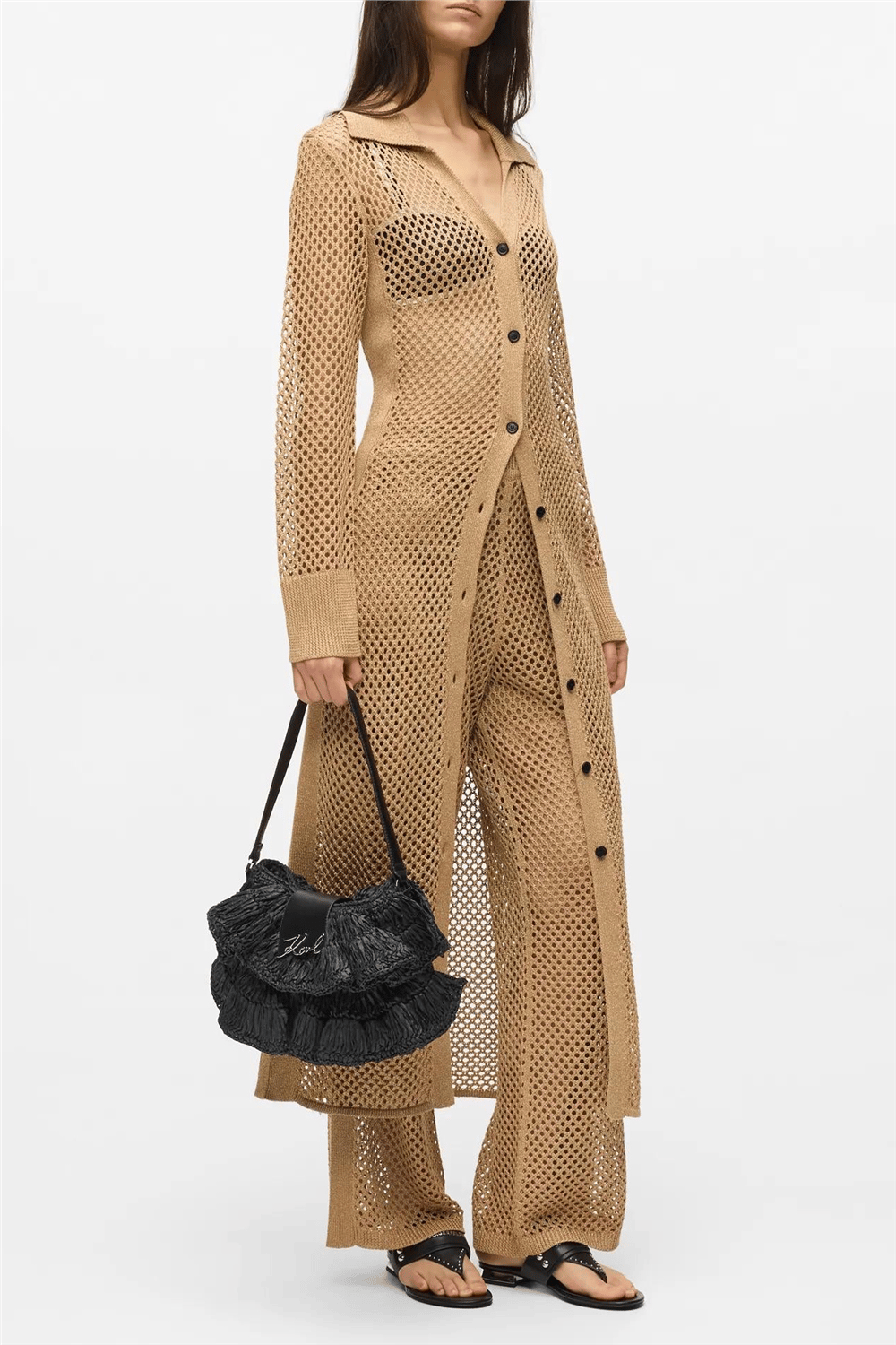 Karl Lagerfeld Crochet Knit Pants Kadın Şort Çok Renkli