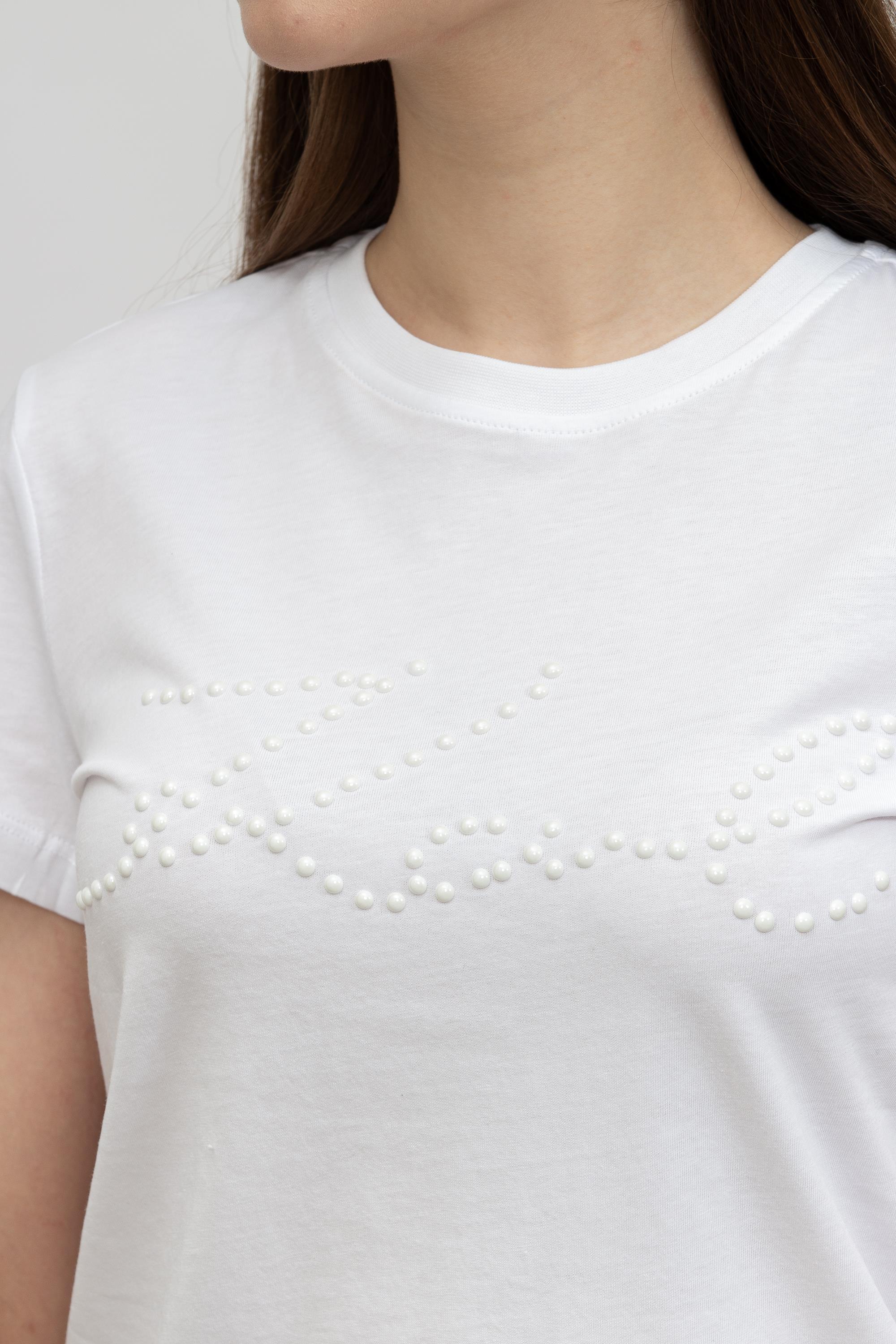 Karl Lagerfeld Embellished  Kadın Bisiklet Yaka T-Shirt