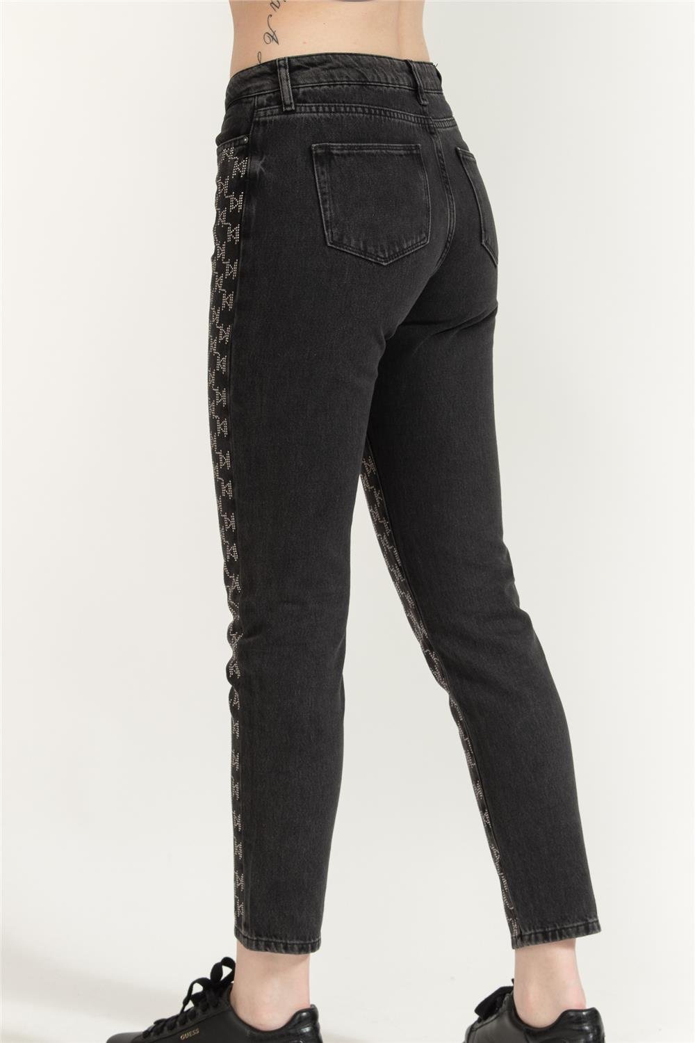Karl Lagerfeld Embellished Kadın Jean Pantolon