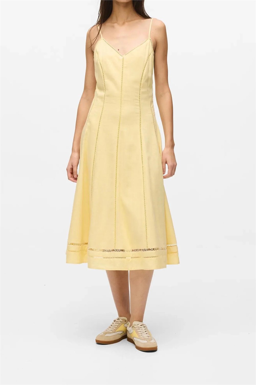 Karl Lagerfeld Embroidery Detail Dress Kadın Elbise