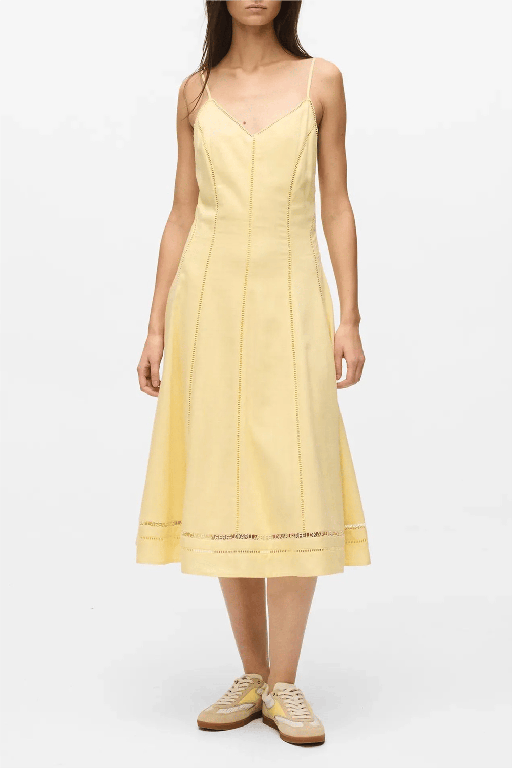 Karl Lagerfeld Embroidery Detail Dress Kadın Elbise