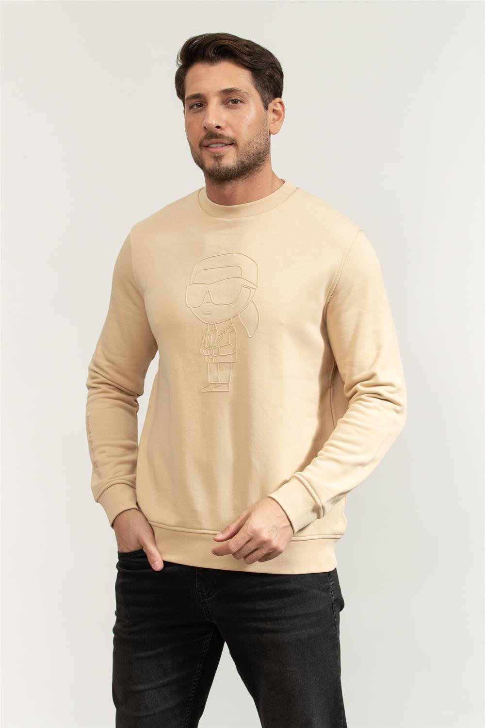 Karl Lagerfeld Erkek Bisiklet Yaka Sweatshirt