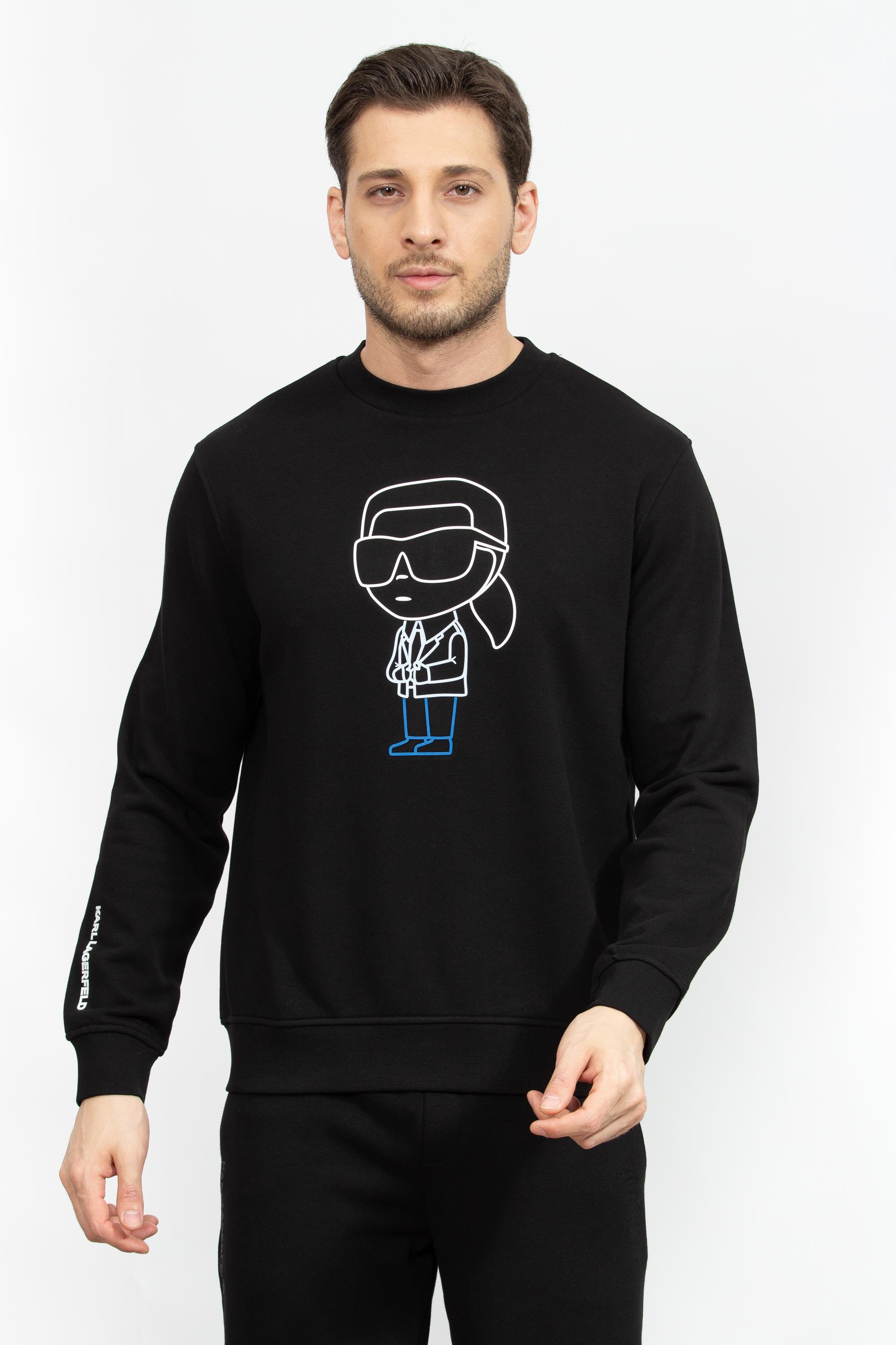 Karl Lagerfeld Erkek Bisiklet Yaka Sweatshirt