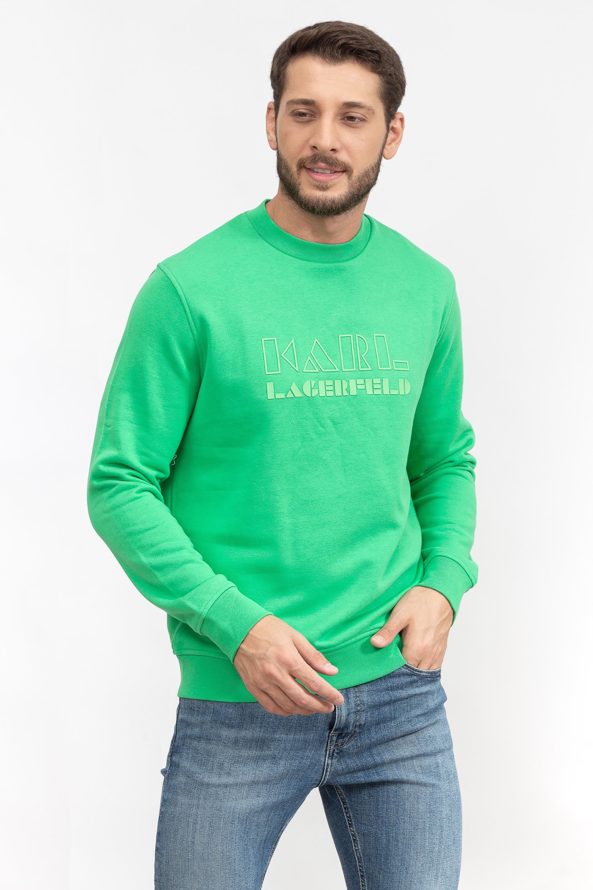 Karl Lagerfeld Erkek Bisiklet Yaka Sweatshirt