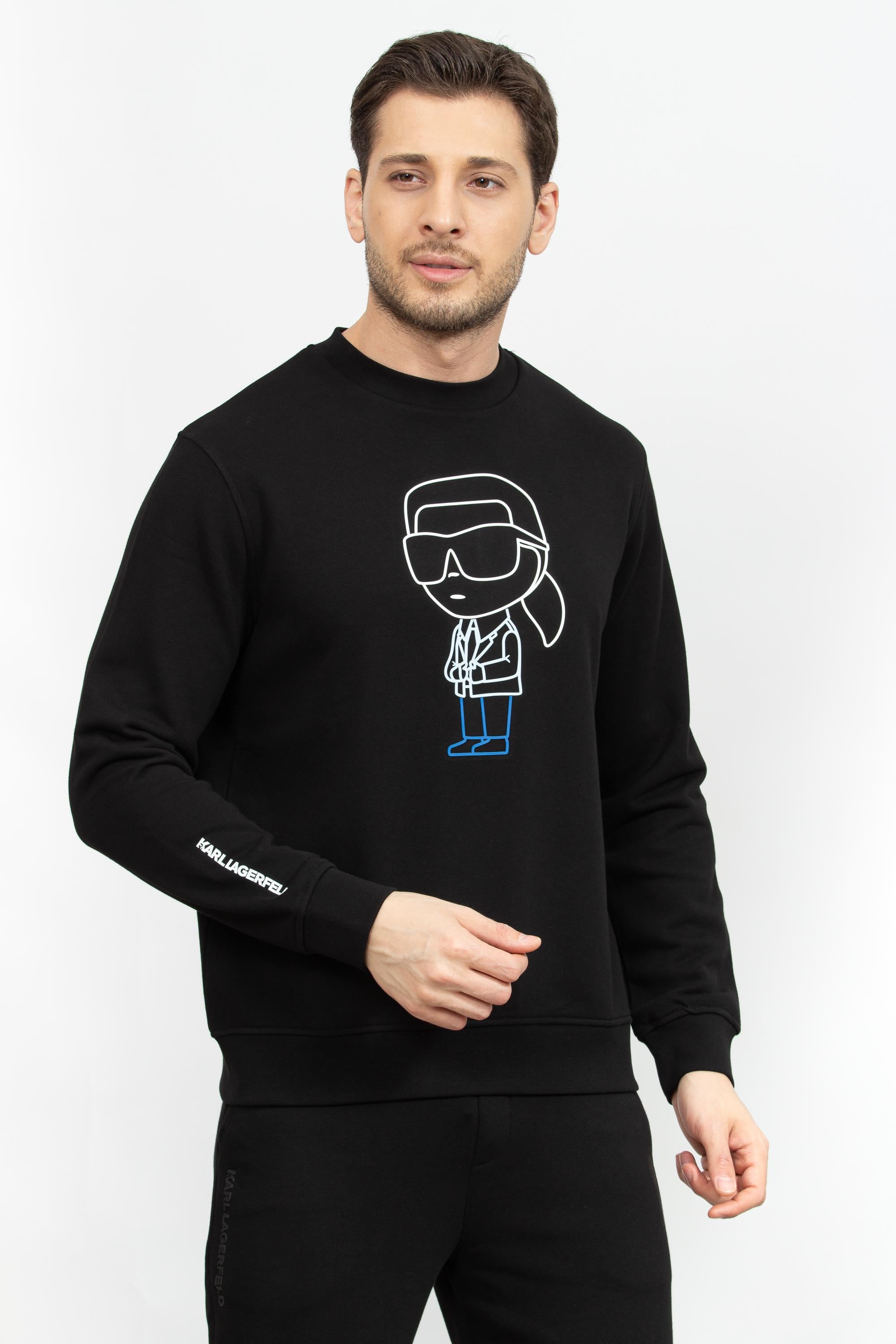 Karl Lagerfeld Erkek Bisiklet Yaka Sweatshirt