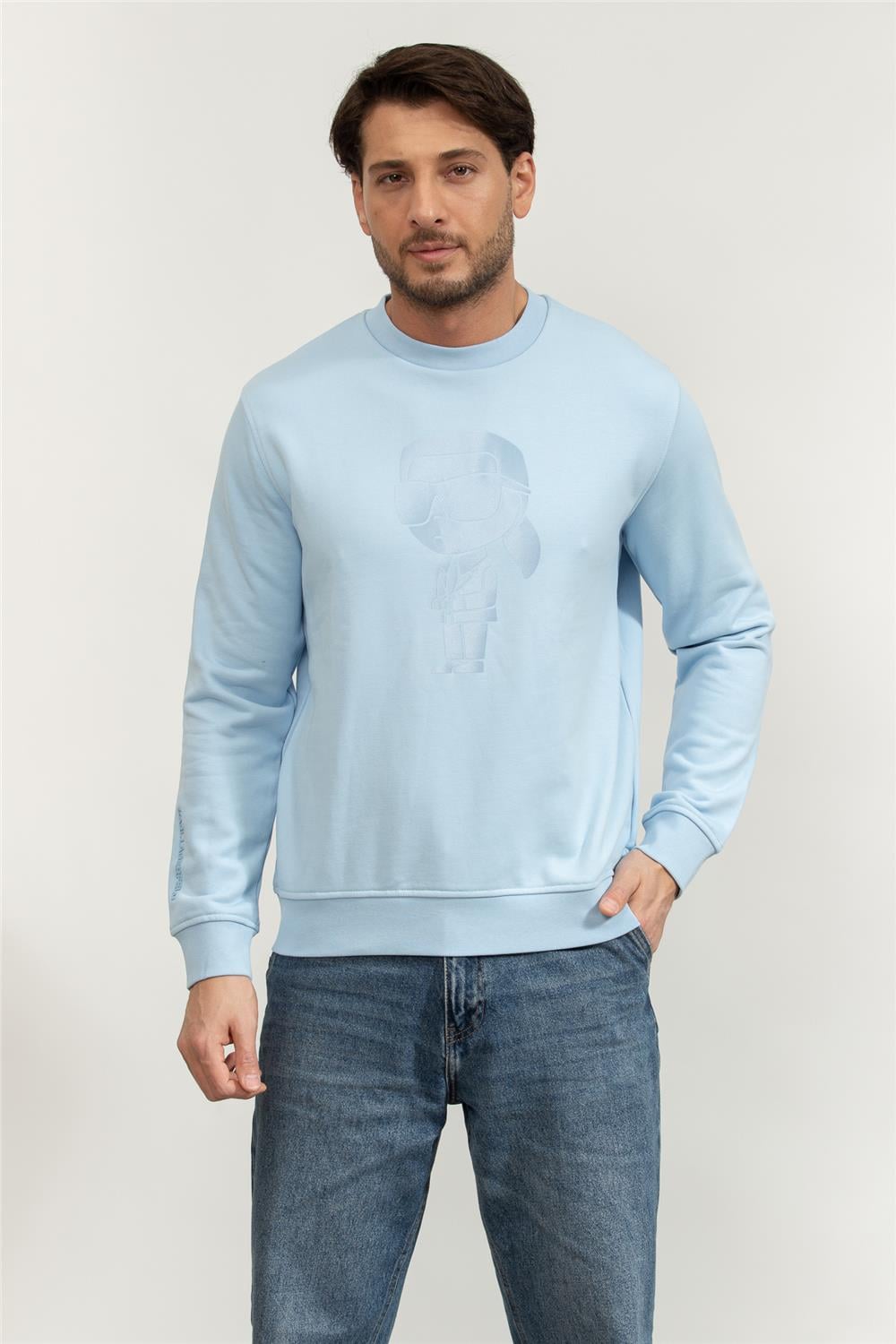 Karl Lagerfeld Erkek Bisiklet Yaka Sweatshirt