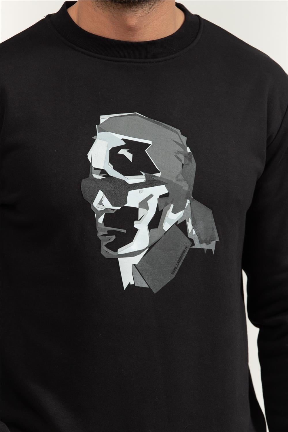 Karl Lagerfeld Erkek Bisiklet Yaka Sweatshirt