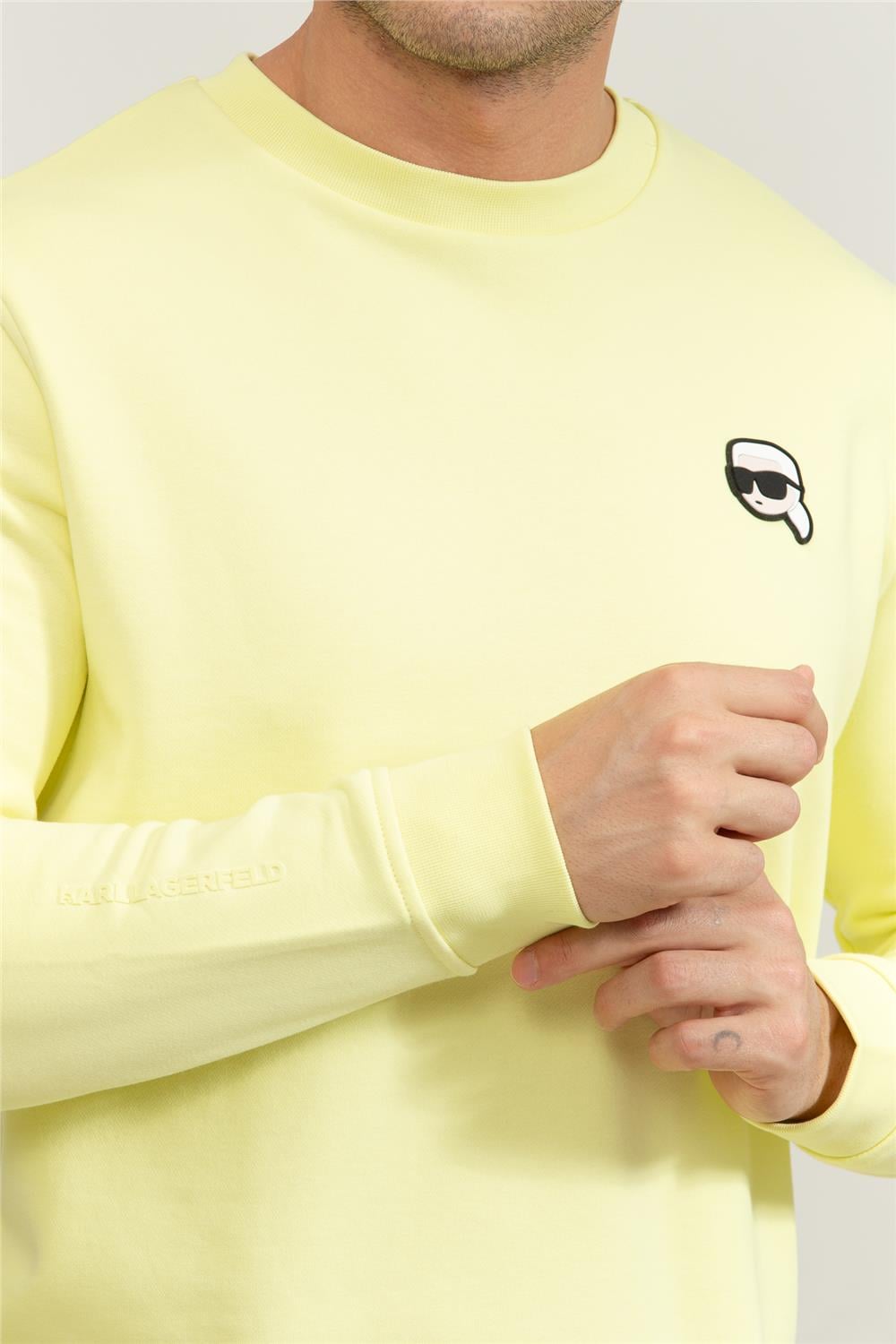 Karl Lagerfeld Erkek Bisiklet Yaka Sweatshirt
