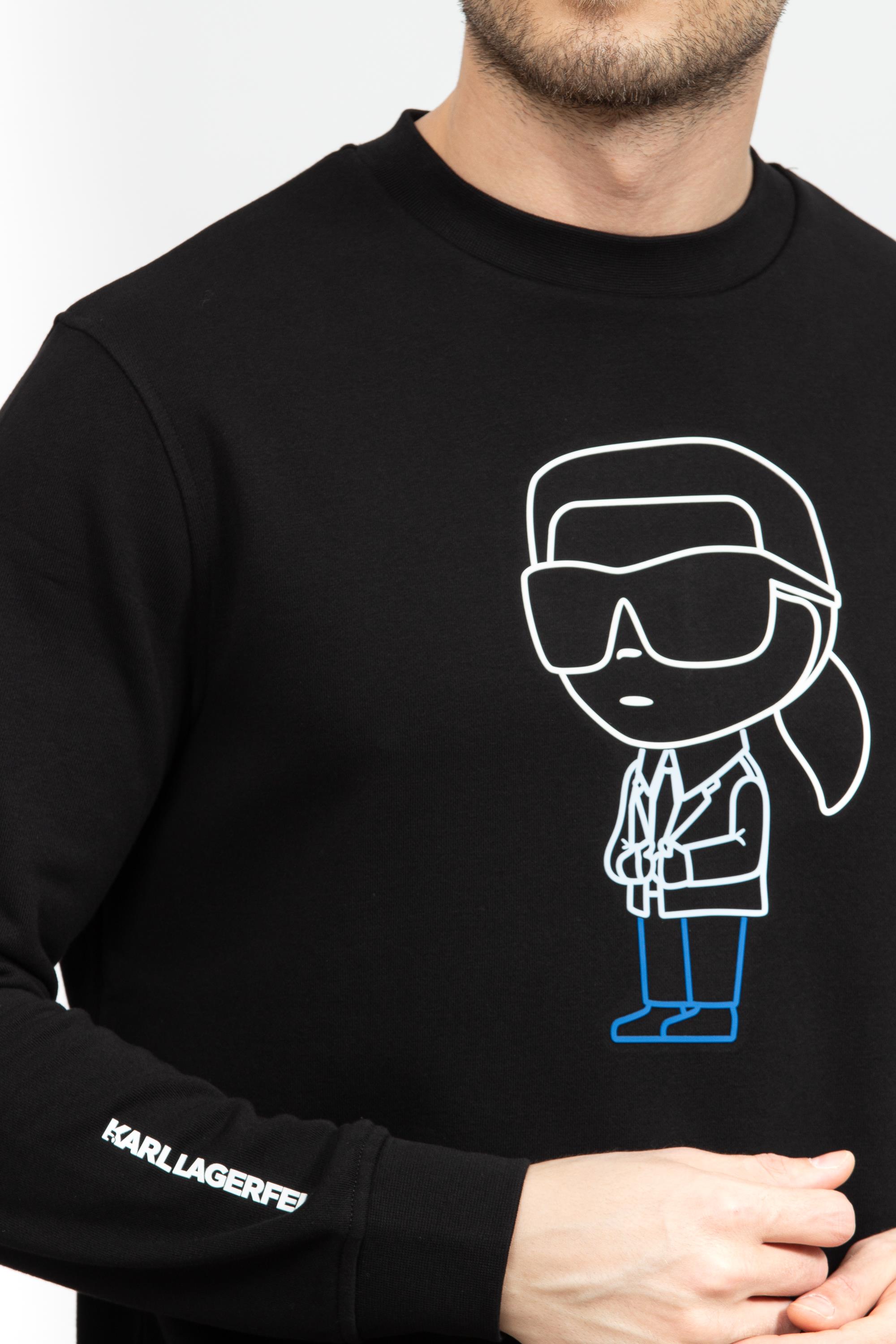 Karl Lagerfeld Erkek Bisiklet Yaka Sweatshirt