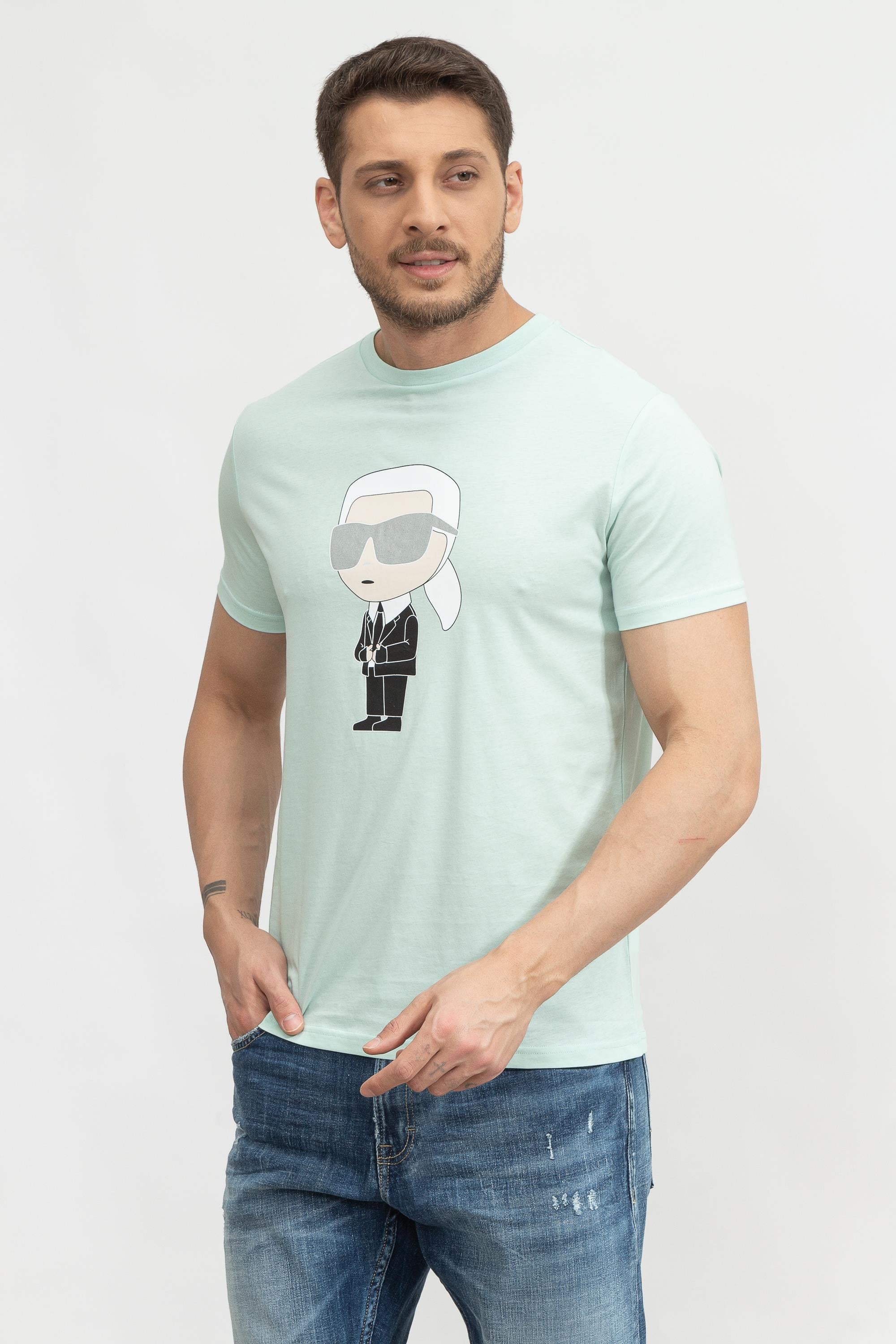 Karl Lagerfeld Erkek Bisiklet Yaka T-Shirt
