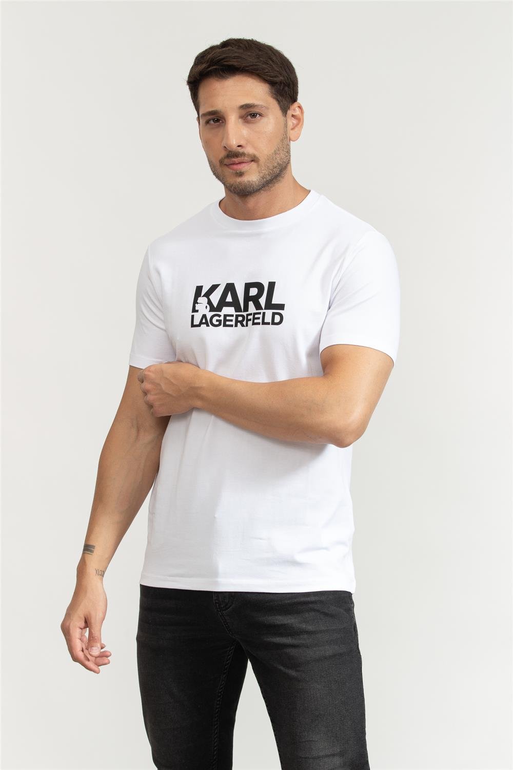 Karl Lagerfeld Erkek Bisiklet Yaka T-Shirt