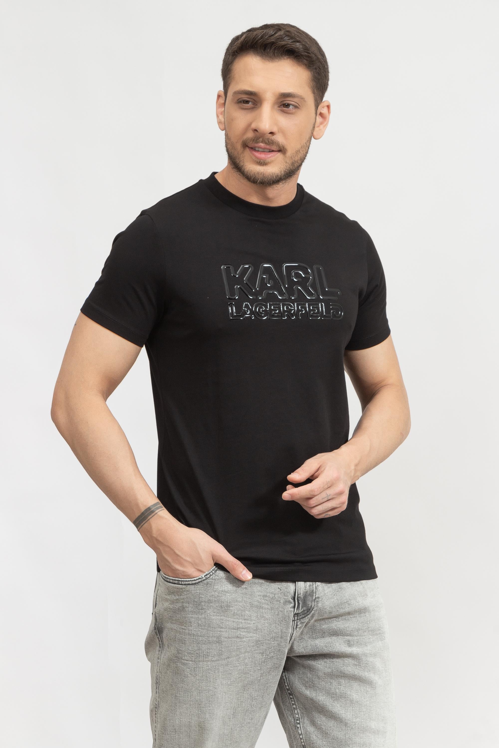 Karl Lagerfeld Erkek Bisiklet Yaka T-Shirt