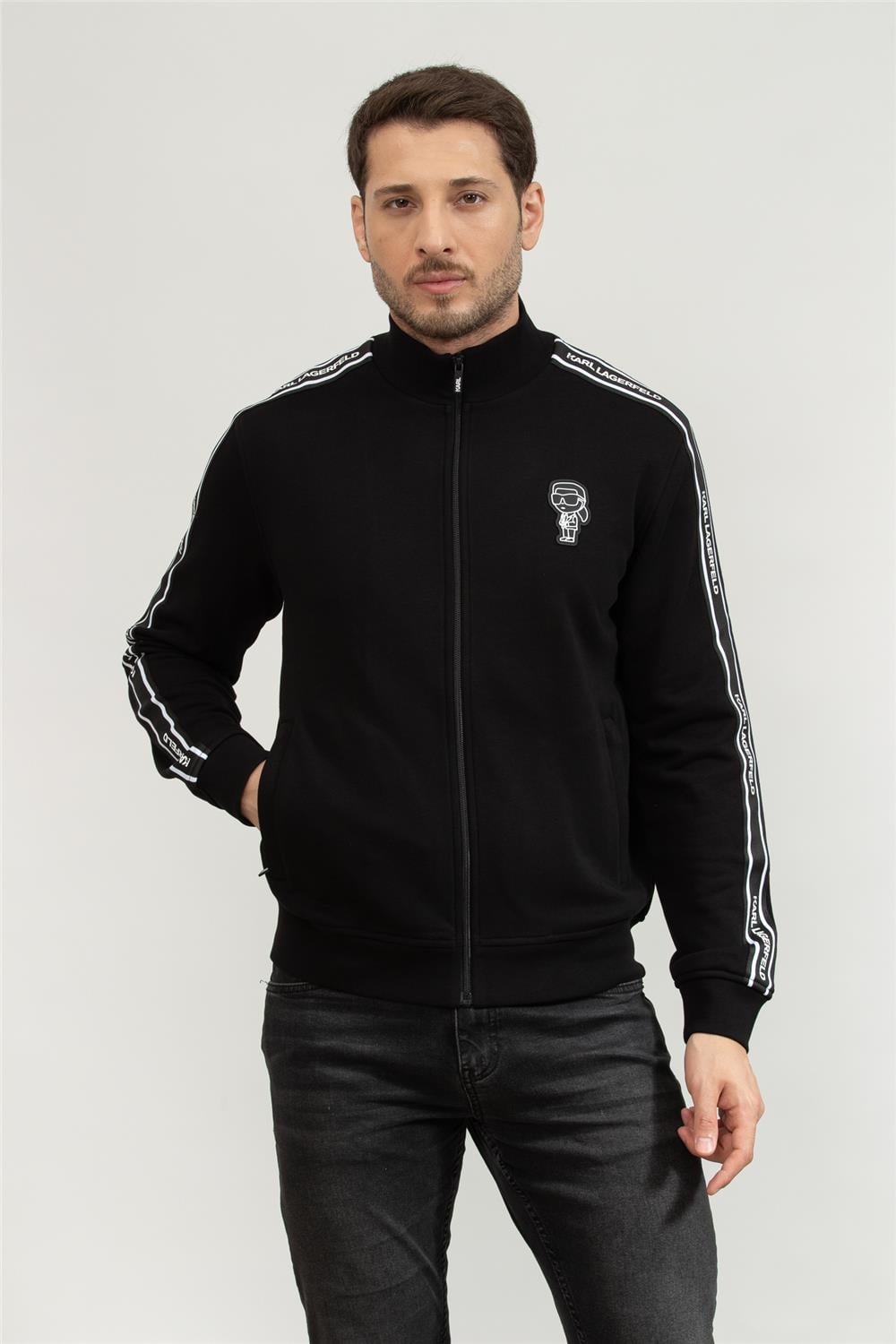 Karl Lagerfeld Erkek Fermuarlı Sweatshirt