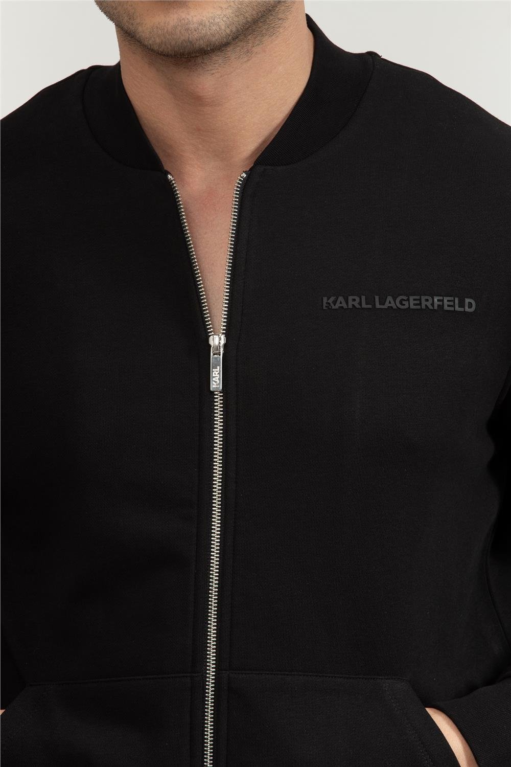 Karl Lagerfeld Erkek Fermuarlı Sweatshirt