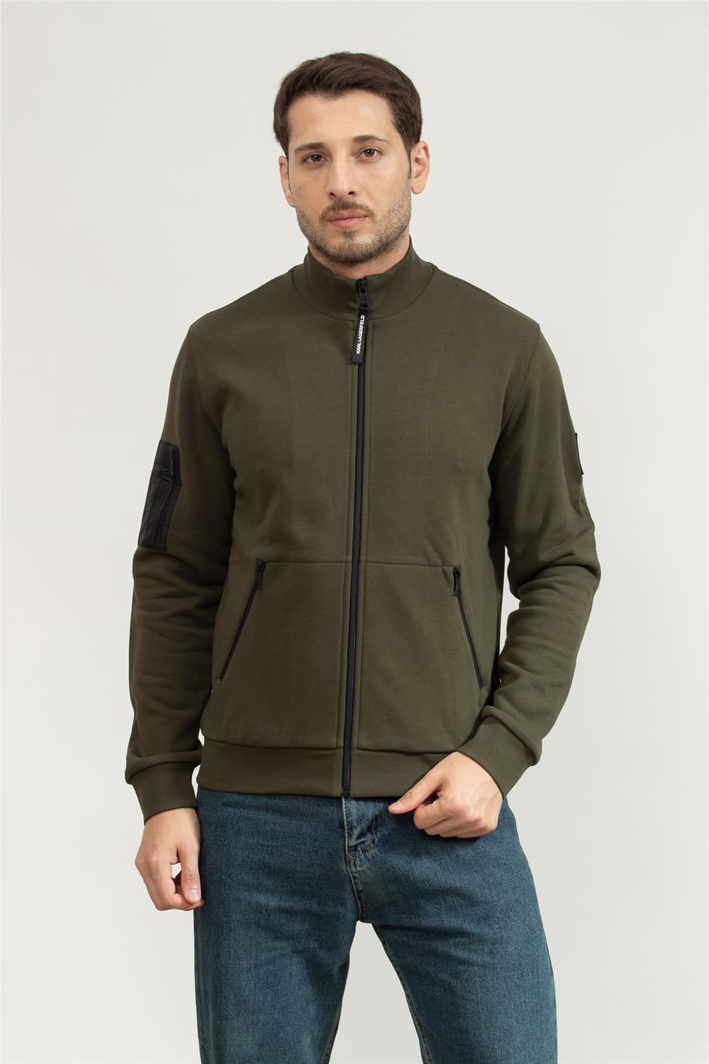 Karl Lagerfeld Erkek Fermuarlı Sweatshirt