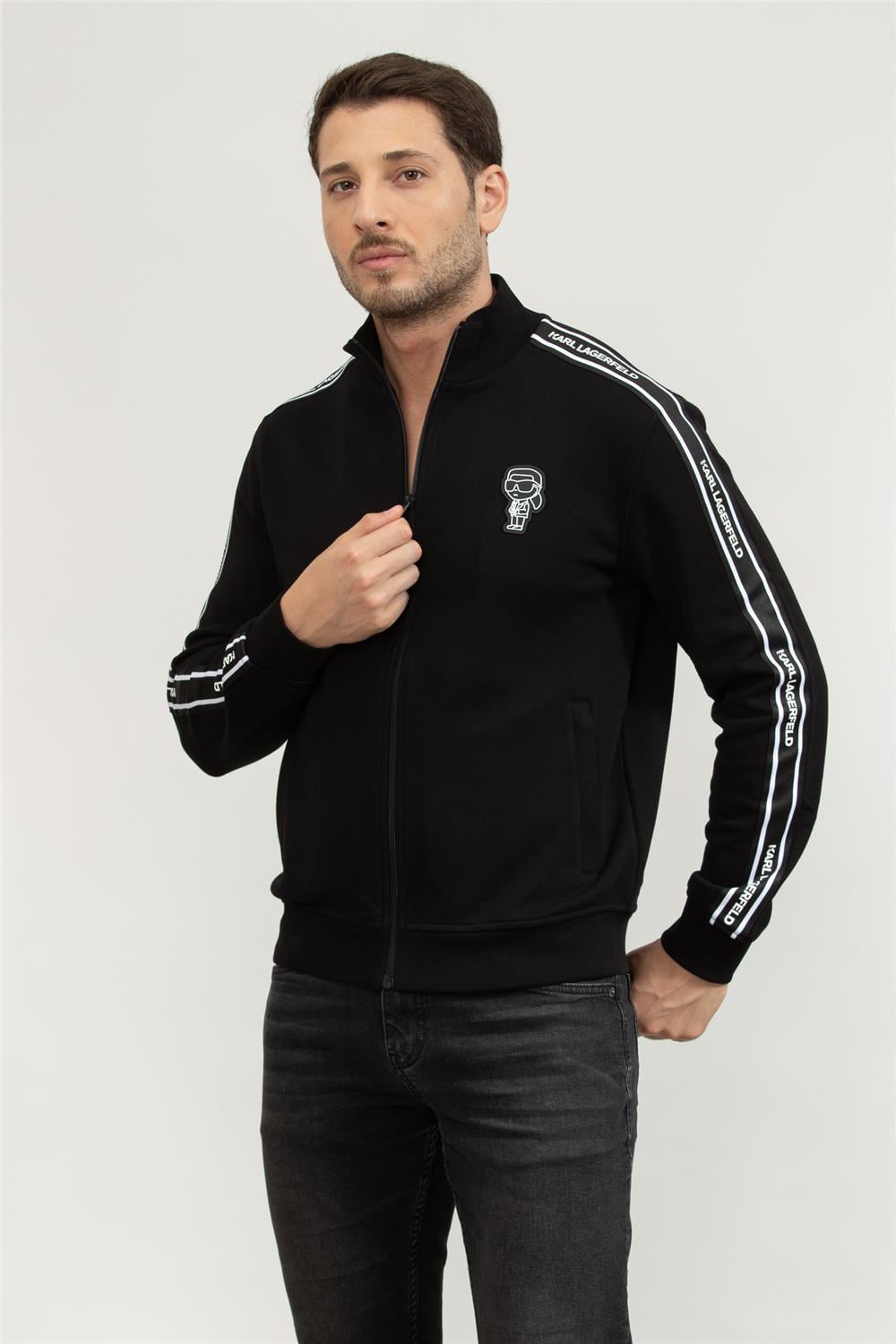 Karl Lagerfeld Erkek Fermuarlı Sweatshirt