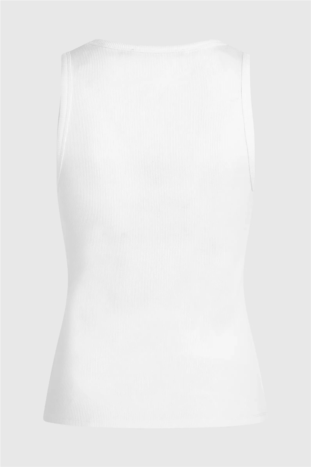 Karl Lagerfeld Essential Logo Commercial Tank Kadın Kolsuz T-Shirt Beyaz