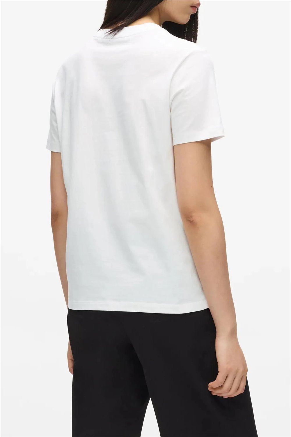 Karl Lagerfeld Essential Regular T-Shirt Kadın Bisiklet Yaka T-Shirt Beyaz