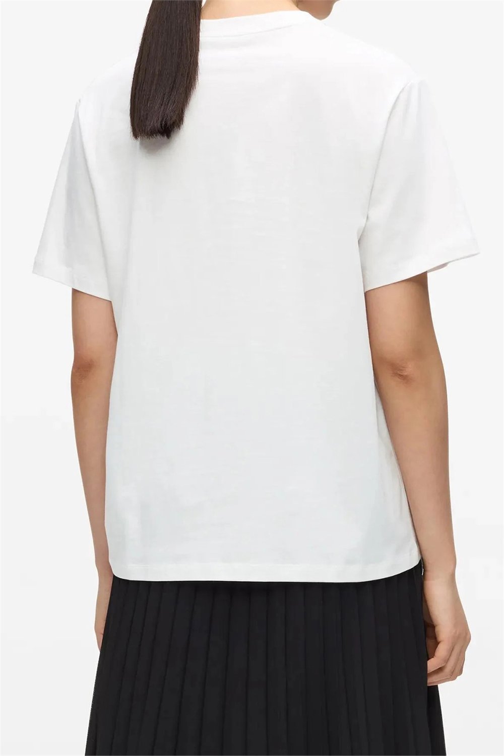 Karl Lagerfeld Essential Relaxed T-Shirt Kadın Bisiklet Yaka T-Shirt Beyaz