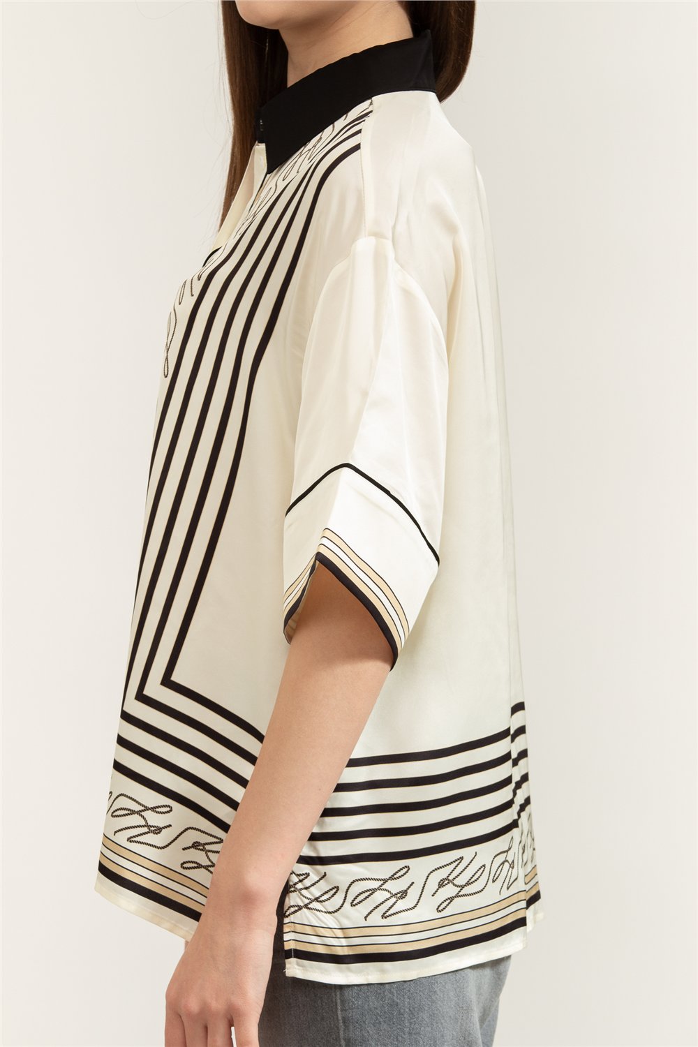 Karl Lagerfeld Fluid Pj Blouse Kadın Bluz Çok Renkli