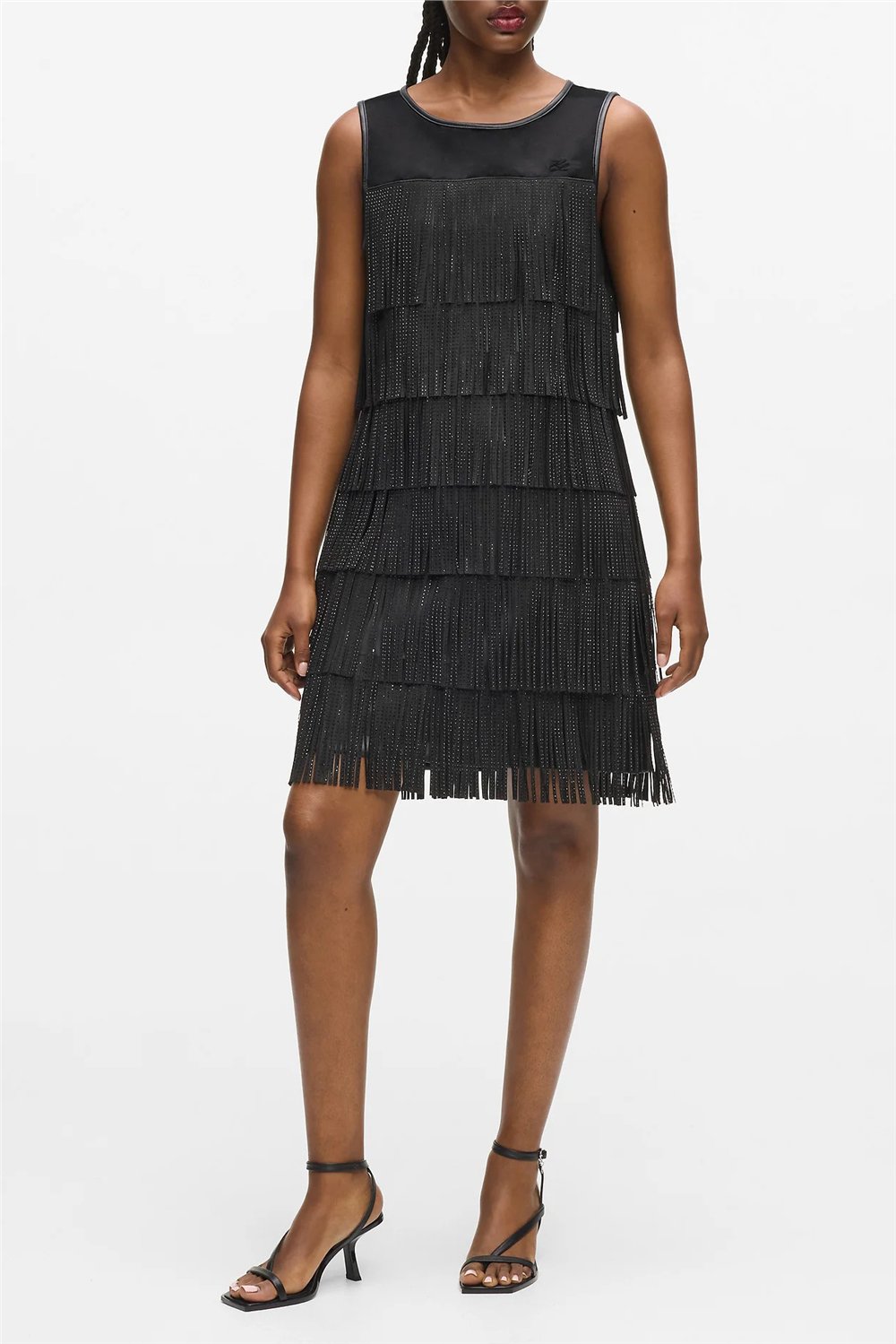 Karl Lagerfeld Fringe Kadın Elbise Siyah