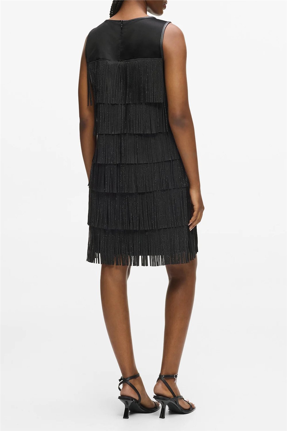 Karl Lagerfeld Fringe Kadın Elbise Siyah