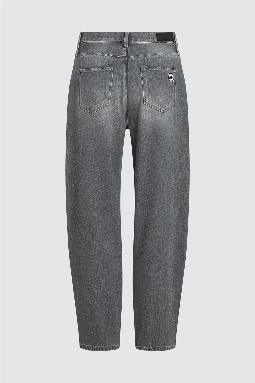 Karl Lagerfeld Ikon Barrel Denim Kadın Jean Pantolon Açık Gri