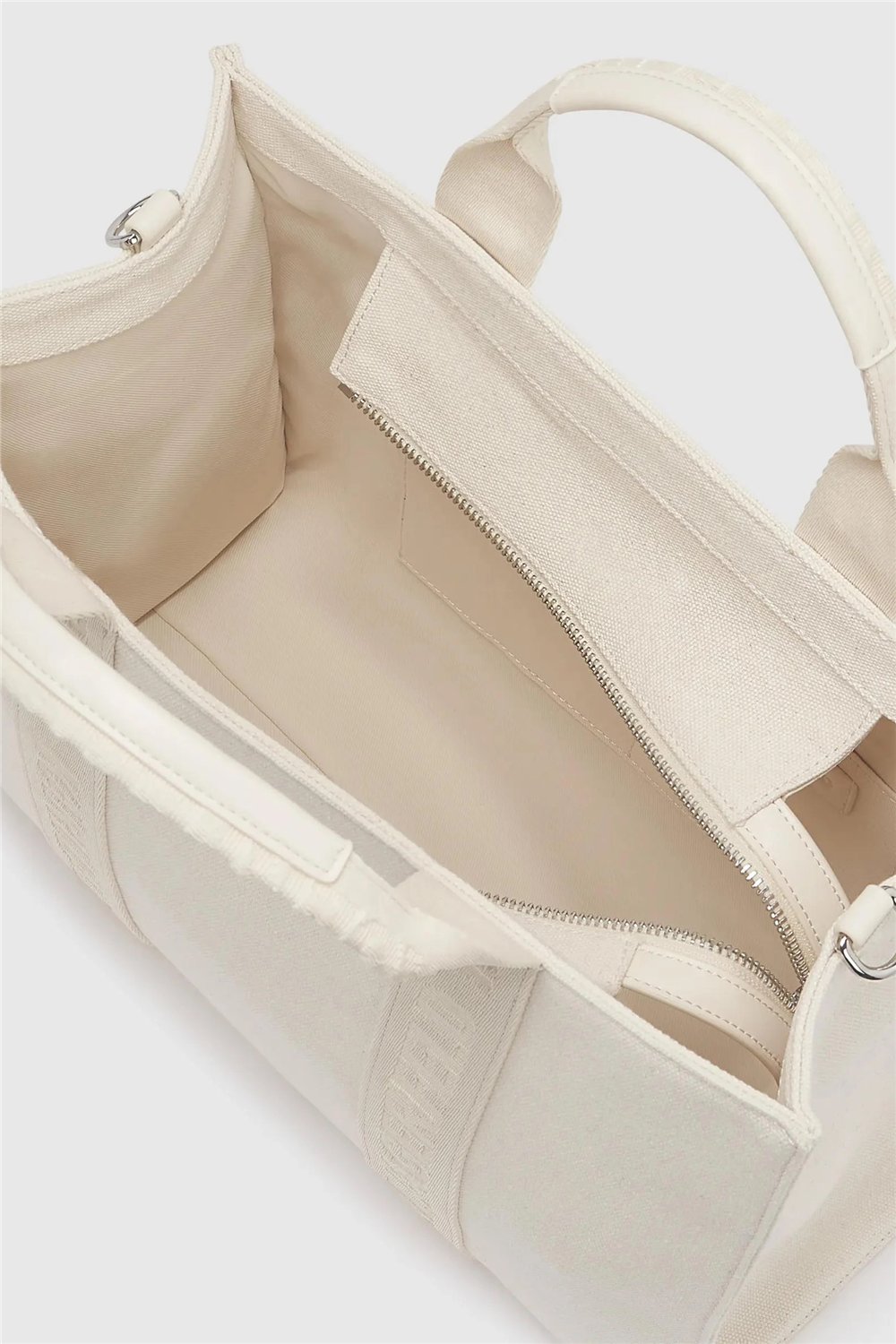 Karl Lagerfeld ikon Choup Pin Square Md Tote Kadın Omuz Çantası Beyaz