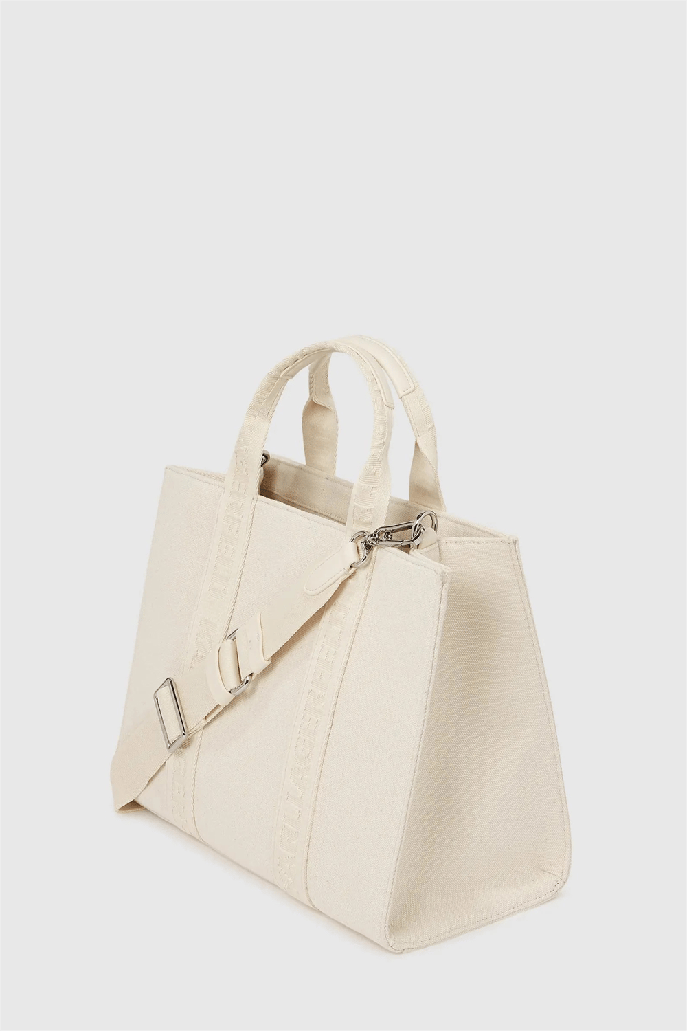 Karl Lagerfeld ikon Choup Pin Square Md Tote Kadın Omuz Çantası Beyaz