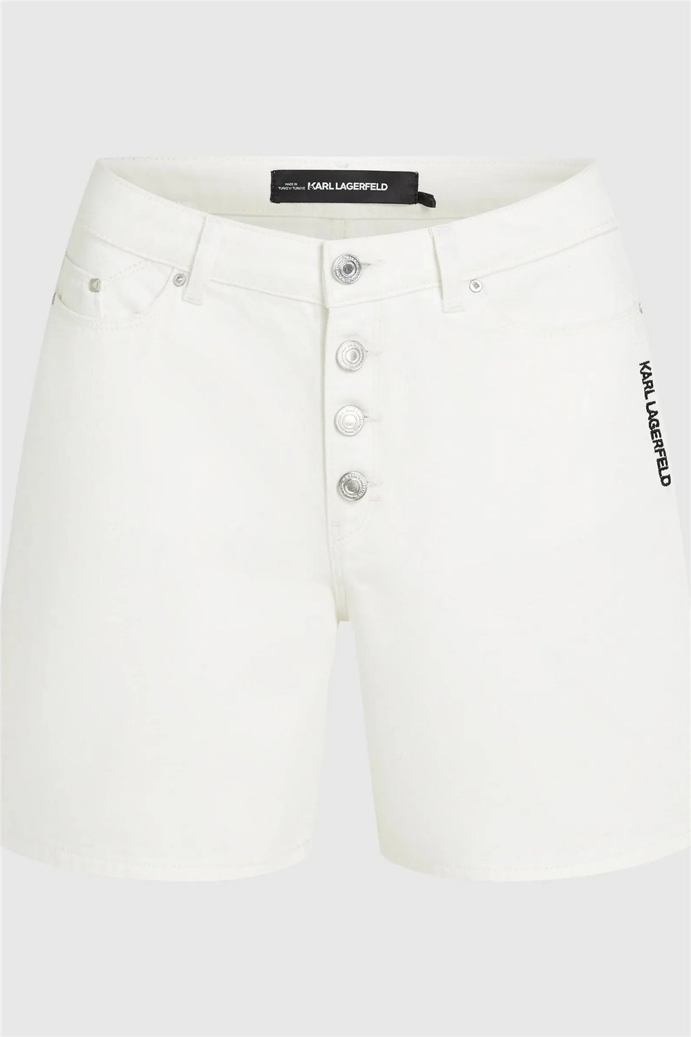 Karl Lagerfeld ikon Denim Shorts Kadın Jean Pantolon Çok Renkli