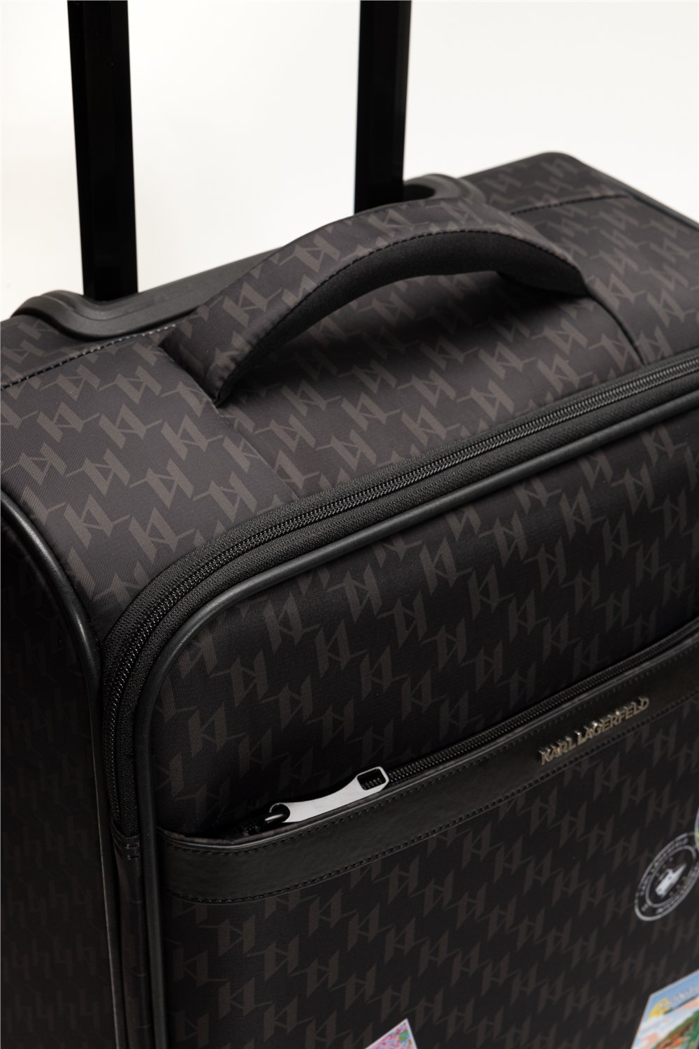 Karl Lagerfeld Ikon Monogram Nylon Trolley Kadın Valiz