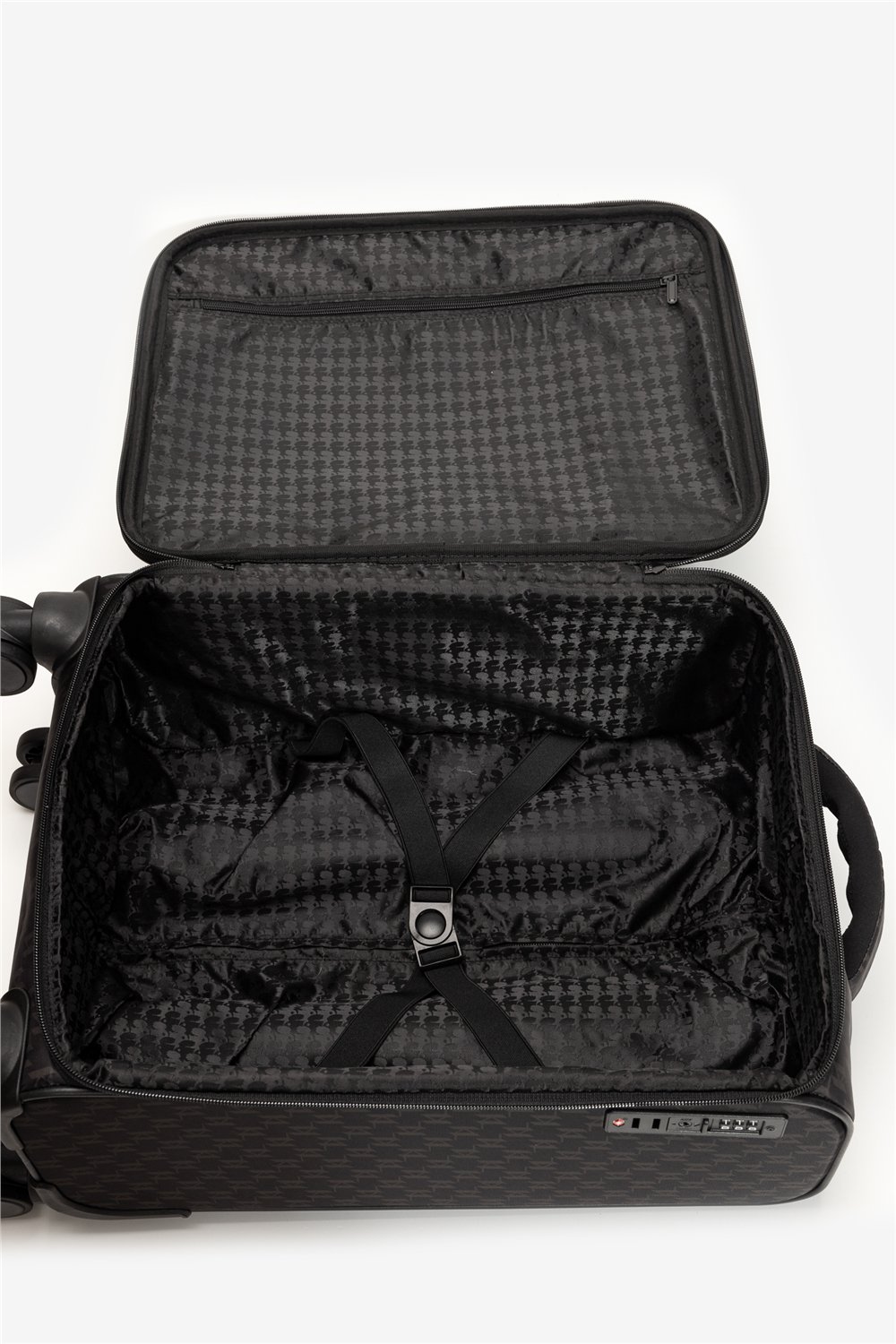 Karl Lagerfeld Ikon Monogram Nylon Trolley Kadın Valiz