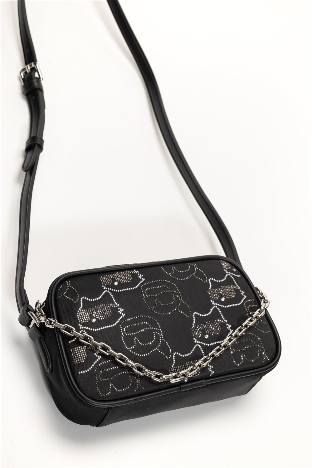 Karl Lagerfeld Ikon Nylon Kadın Mini Omuz Çantası