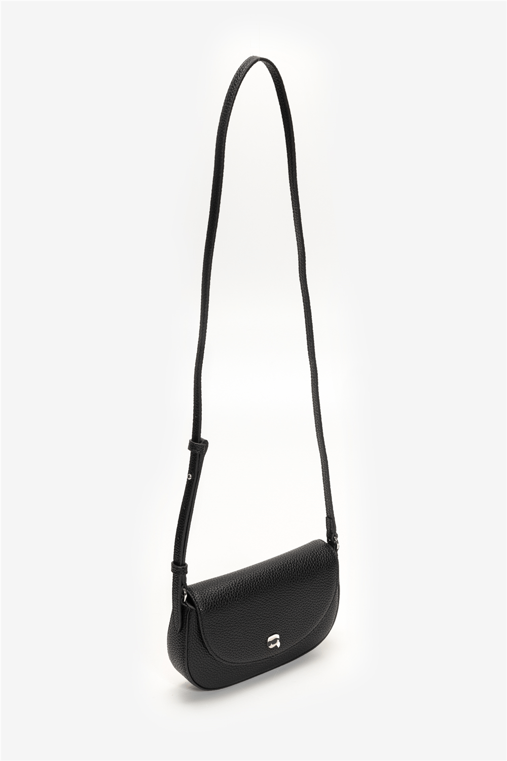 Karl Lagerfeld Ikon Pebble Pin Flap Kadın Mini Omuz Çantası