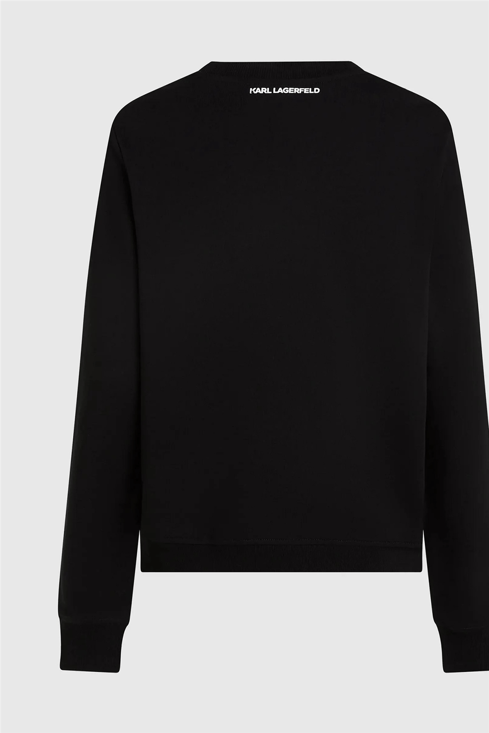Karl Lagerfeld ikon Rs Circle Sweatshirt Kadın Bisiklet Yaka Sweatshirt Siyah