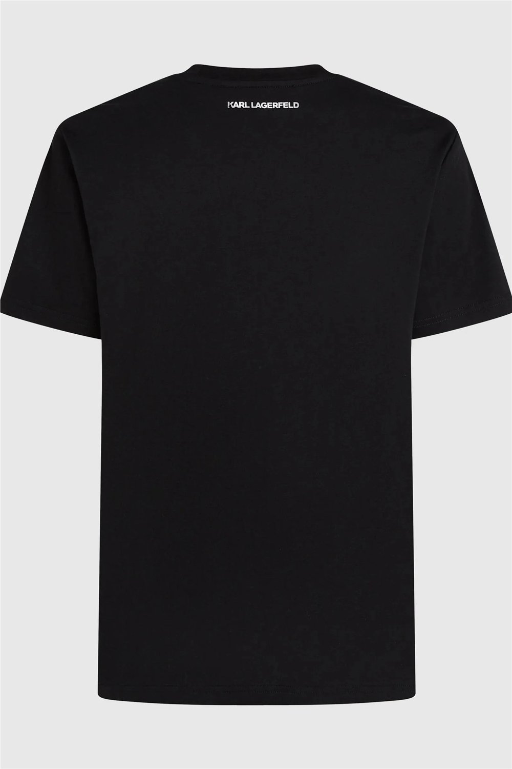 Karl Lagerfeld ikon Rs Circle T-Shirt Kadın Bisiklet Yaka T-Shirt Siyah