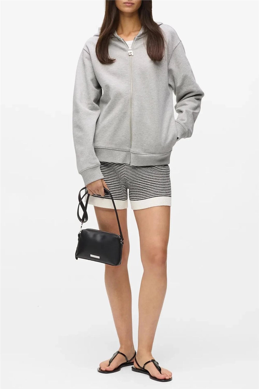 Karl Lagerfeld ikon Smooth Outline Slim Cmb Kadın Mini Omuz Çantası Siyah