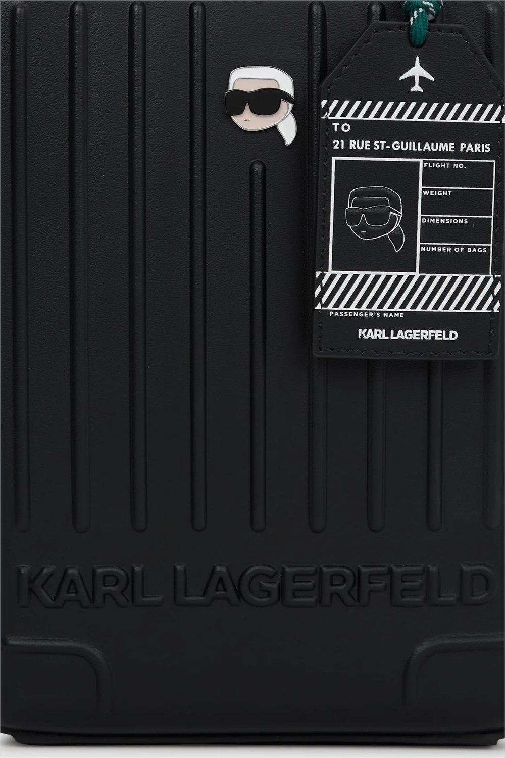 Karl Lagerfeld Ikon Suitcase Crossbody Kadın Omuz Çantası Siyah