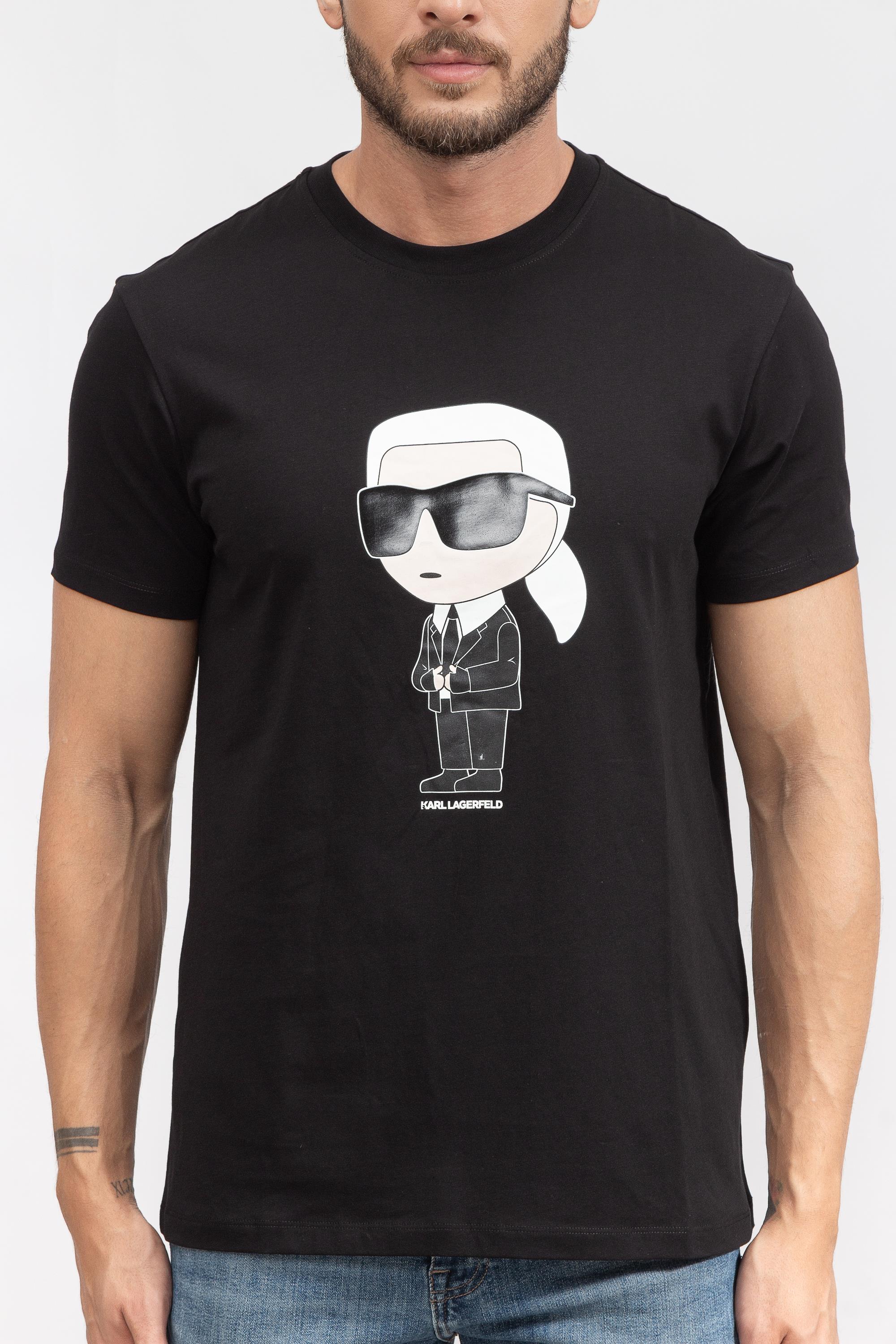 Karl Lagerfeld Ikonik Erkek Bisiklet Yaka T-Shirt