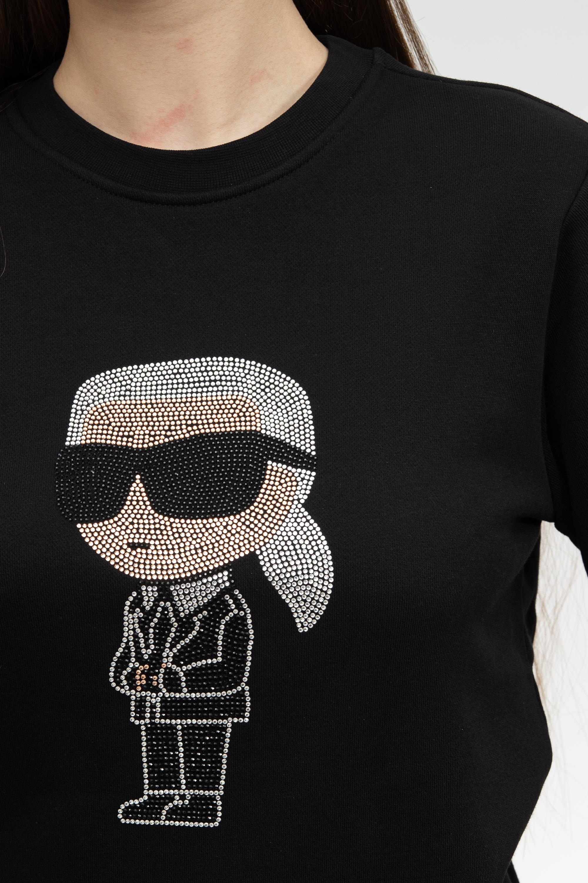 Karl Lagerfeld Ikonik Kadın Bisiklet Yaka Sweatshirt