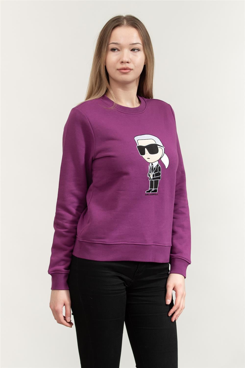 Karl Lagerfeld Ikonik Kadın Bisiklet Yaka Sweatshirt