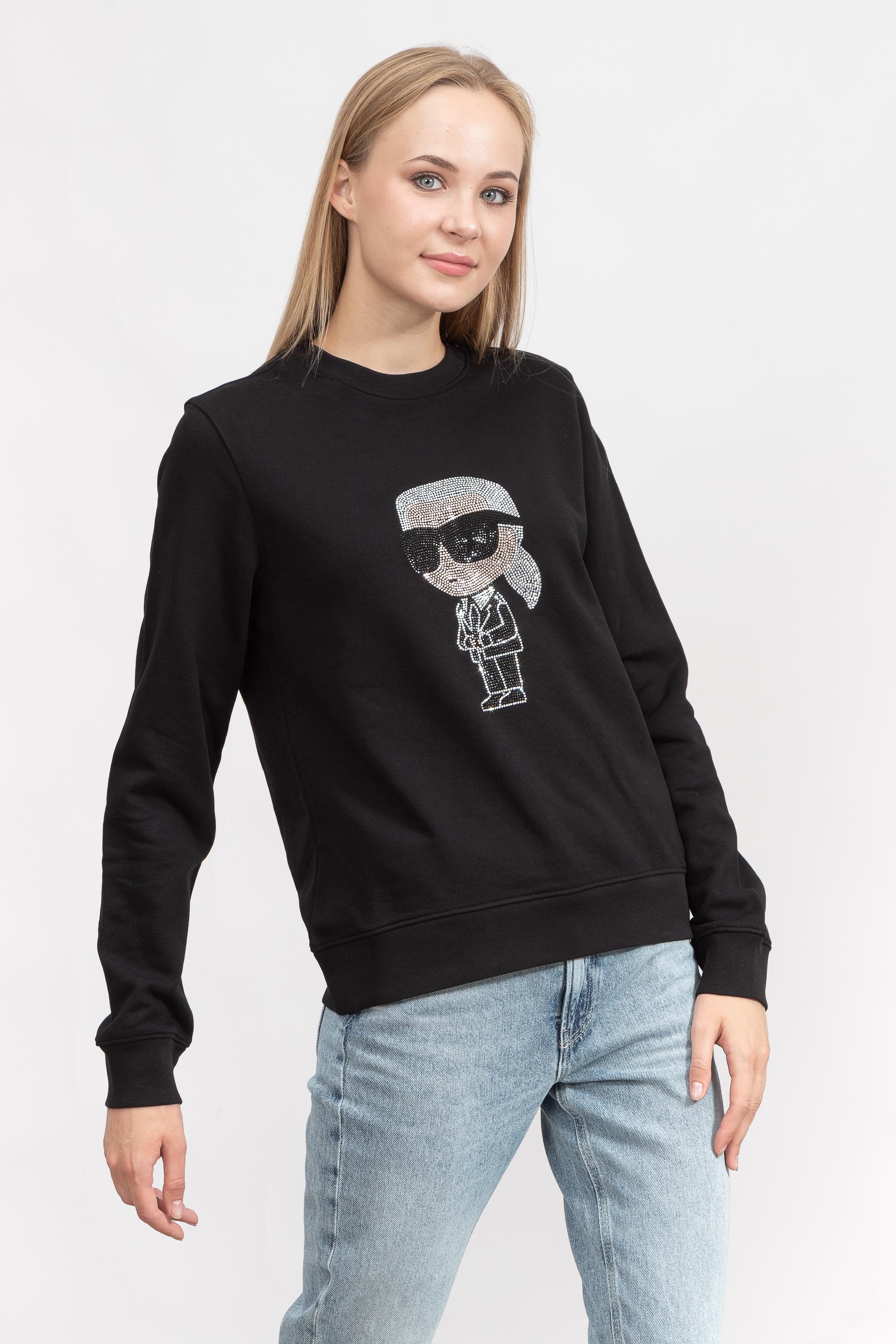 Karl Lagerfeld Ikonik Kadın Bisiklet Yaka Sweatshirt