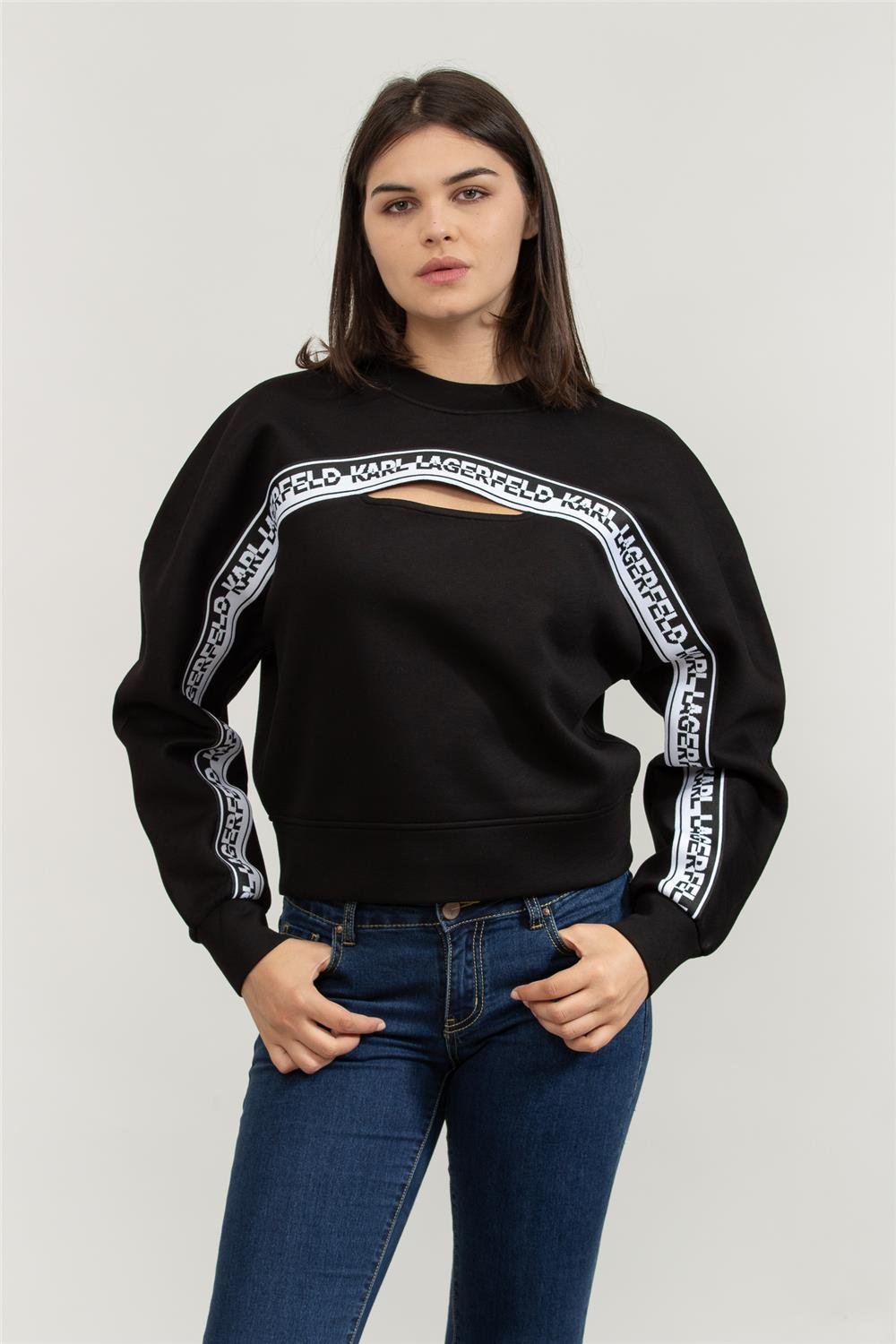 Karl Lagerfeld Kadın Bisiklet Yaka Sweatshirt
