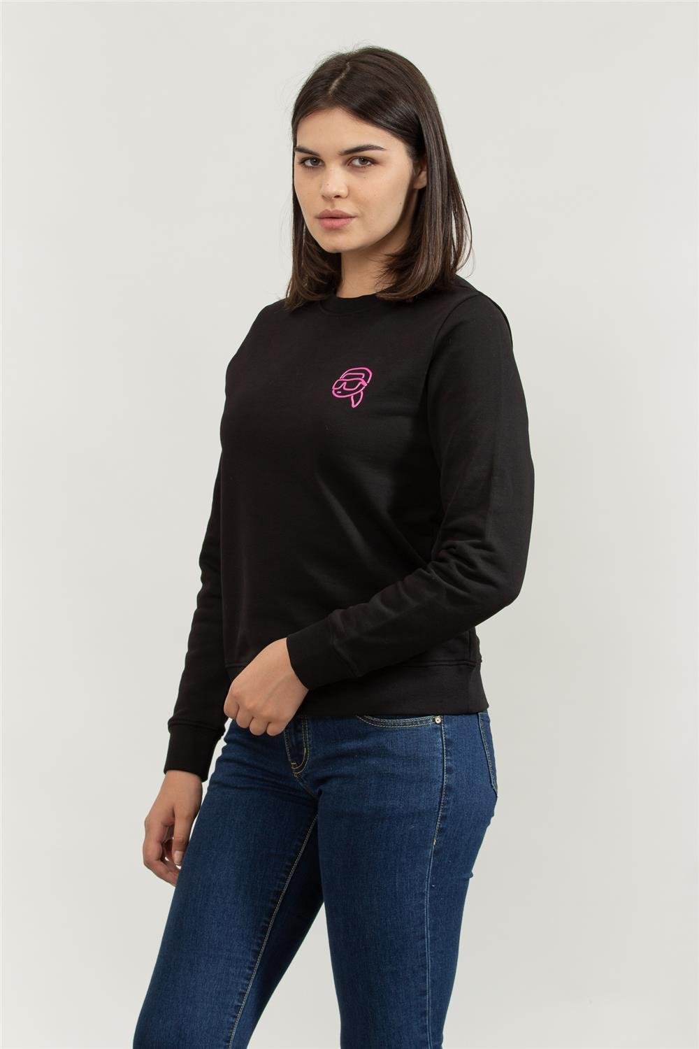 Karl Lagerfeld Kadın Bisiklet Yaka Sweatshirt