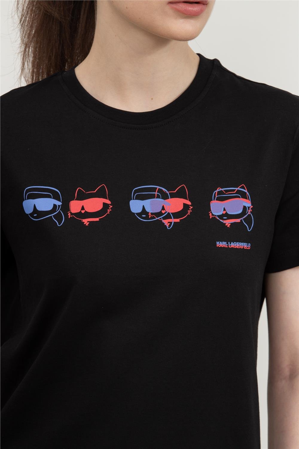 Karl Lagerfeld Kadın Bisiklet Yaka T-Shirt