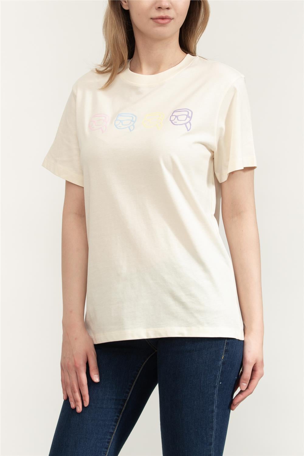 Karl Lagerfeld Kadın Bisiklet Yaka T-Shirt