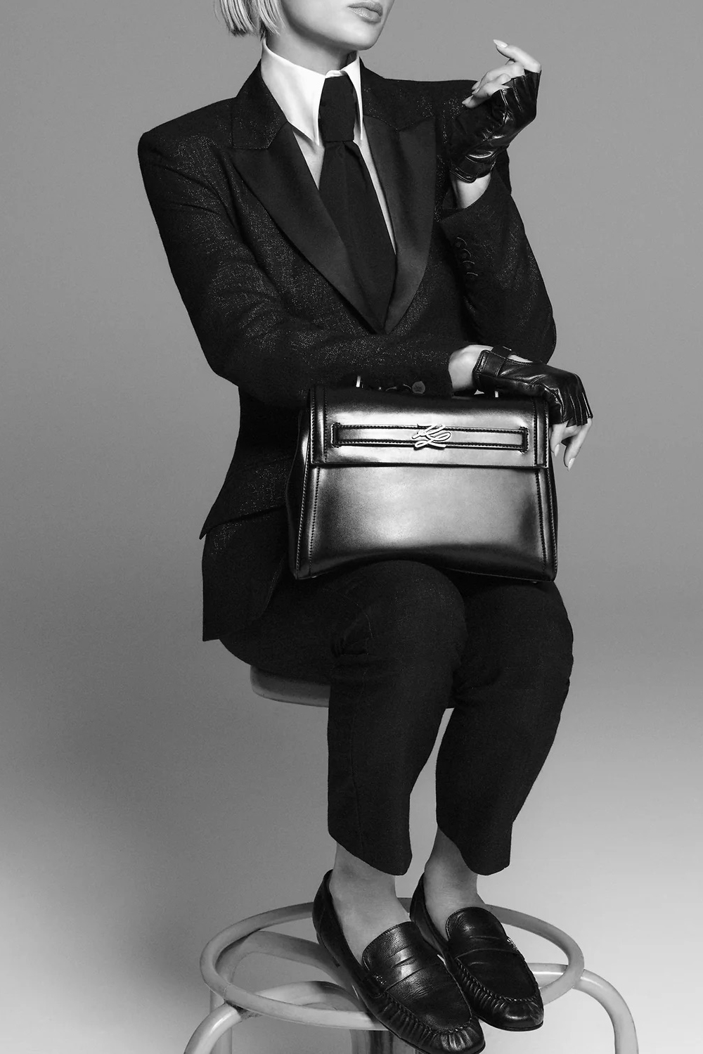 Karl Lagerfeld Kadın Kravat Siyah
