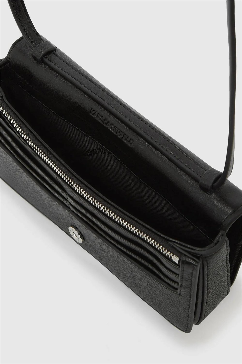 Karl Lagerfeld K/Autograph Patch Mini Flap Cb Kadın Mini Omuz Çantası Siyah
