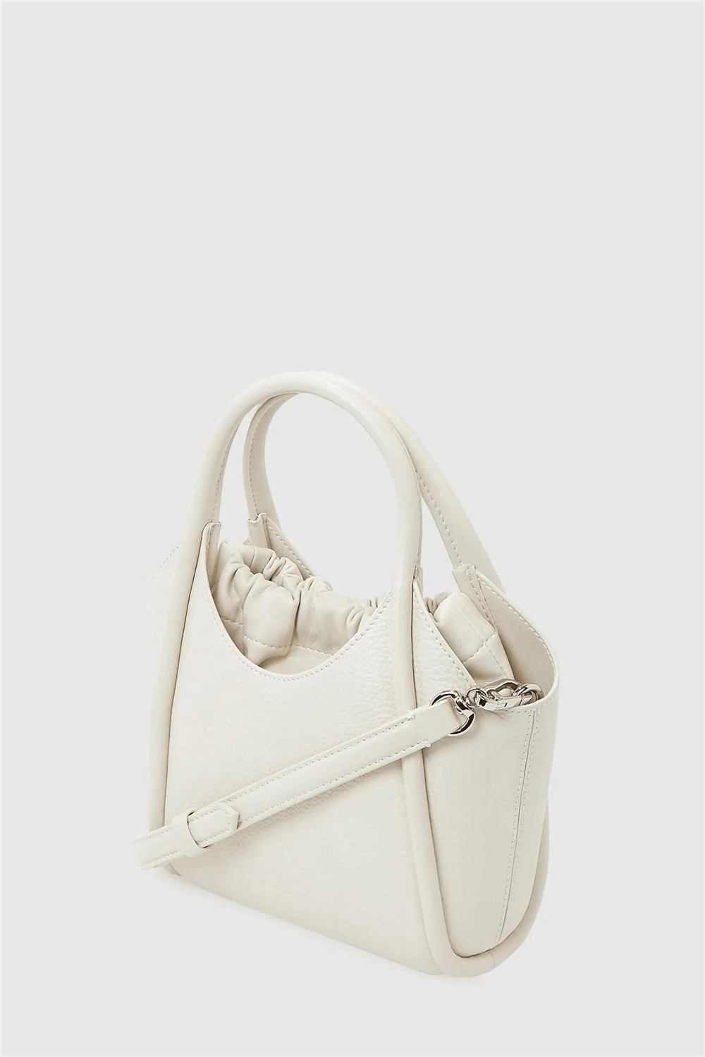 Karl Lagerfeld K/Autograph Patch Mini Tote Kadın Mini Omuz Çantası Beyaz