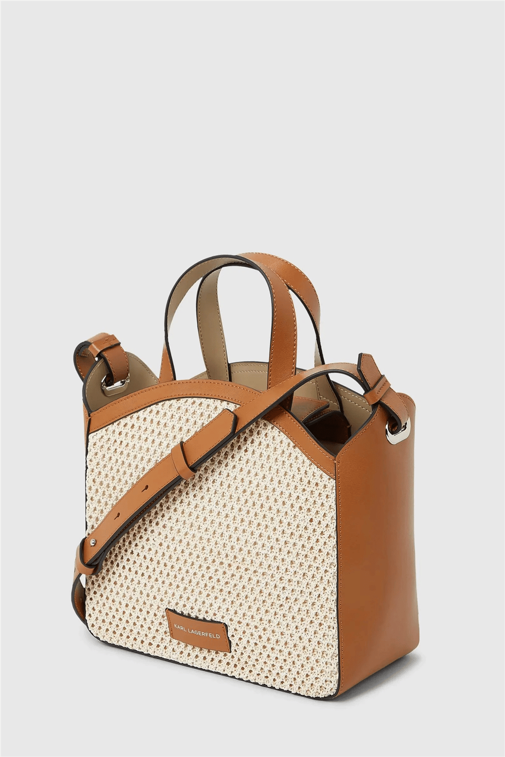 Karl Lagerfeld K/Circle Sm Tote Raffia Mesh Kadın Mini Omuz Çantası Çok Renkli